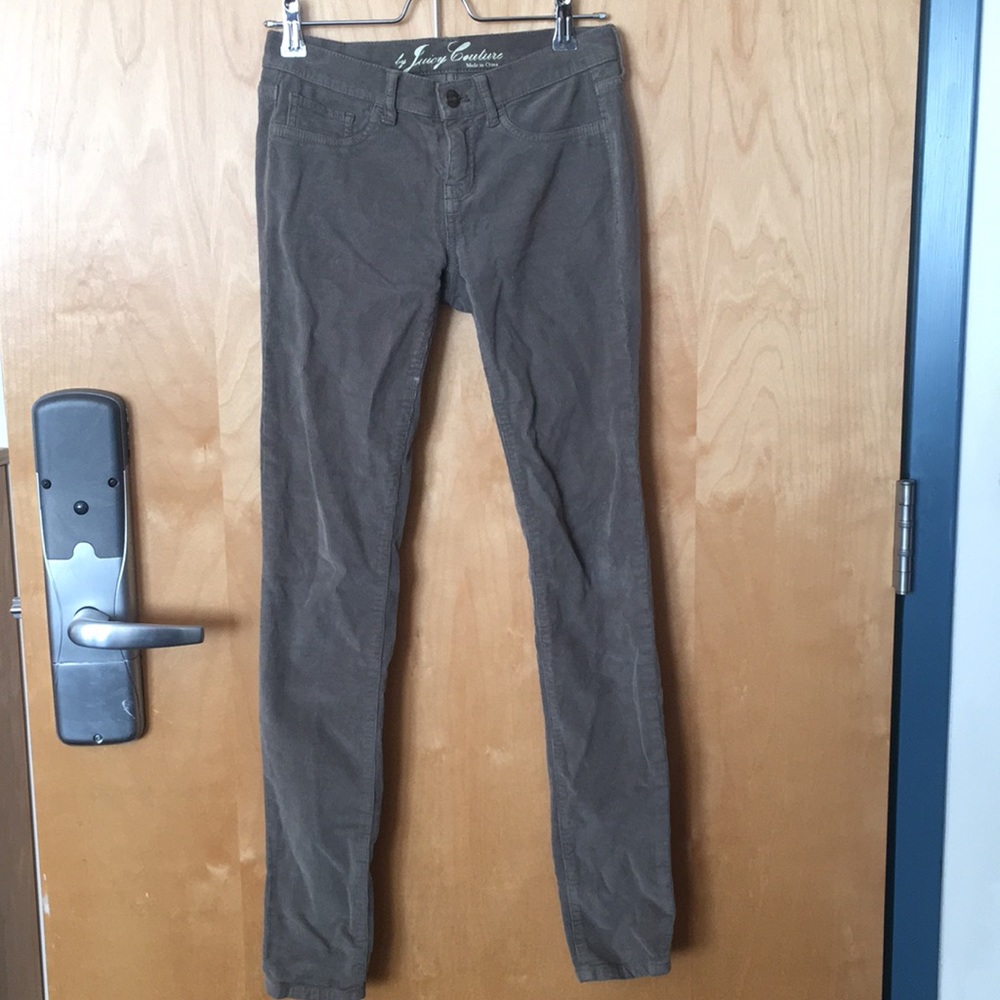 Juicy Couture Green Skinny Corduroys